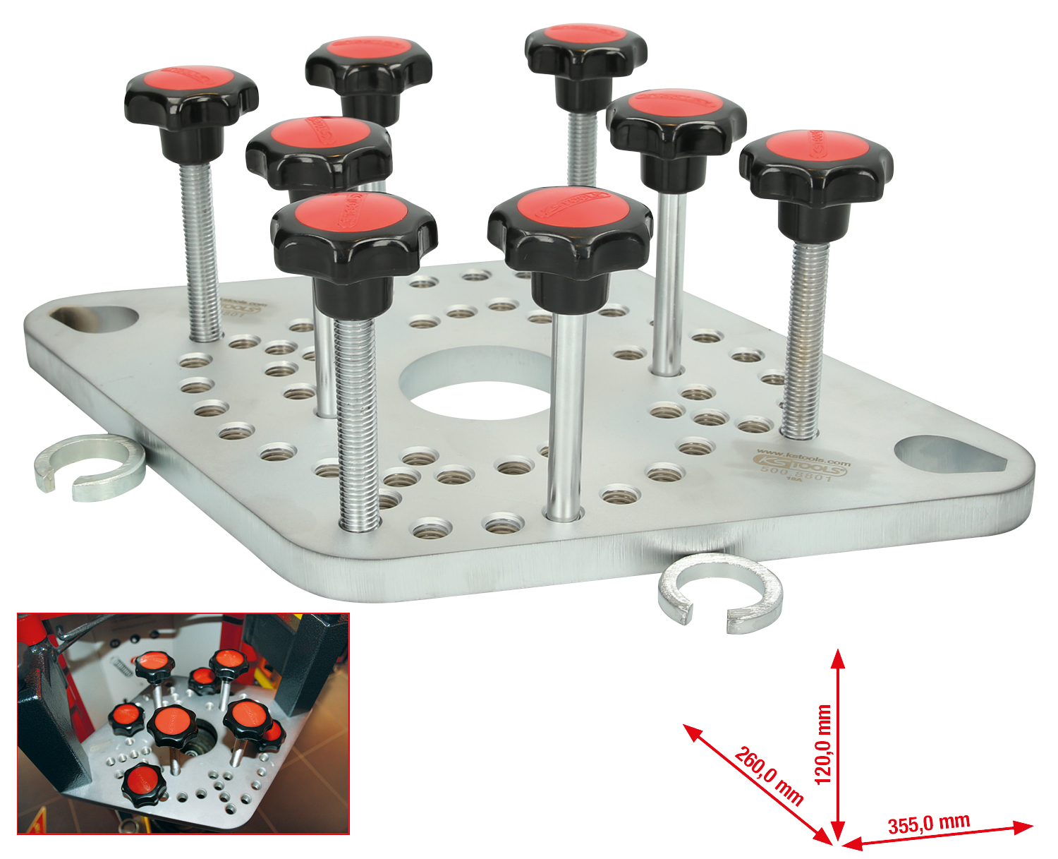 KS Tools Adapterplatte für Druckluft-Stand-Federspanner