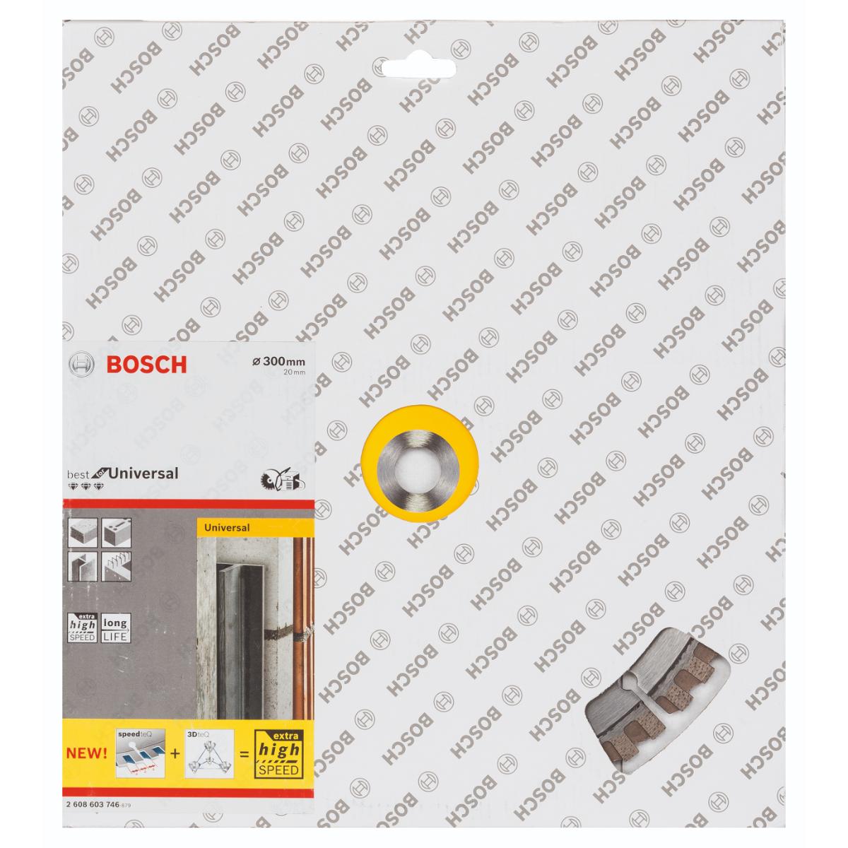 Bosch Diamanttrennscheibe Best for Universal, 300 x 20,00 x 2,8 x 15 mm