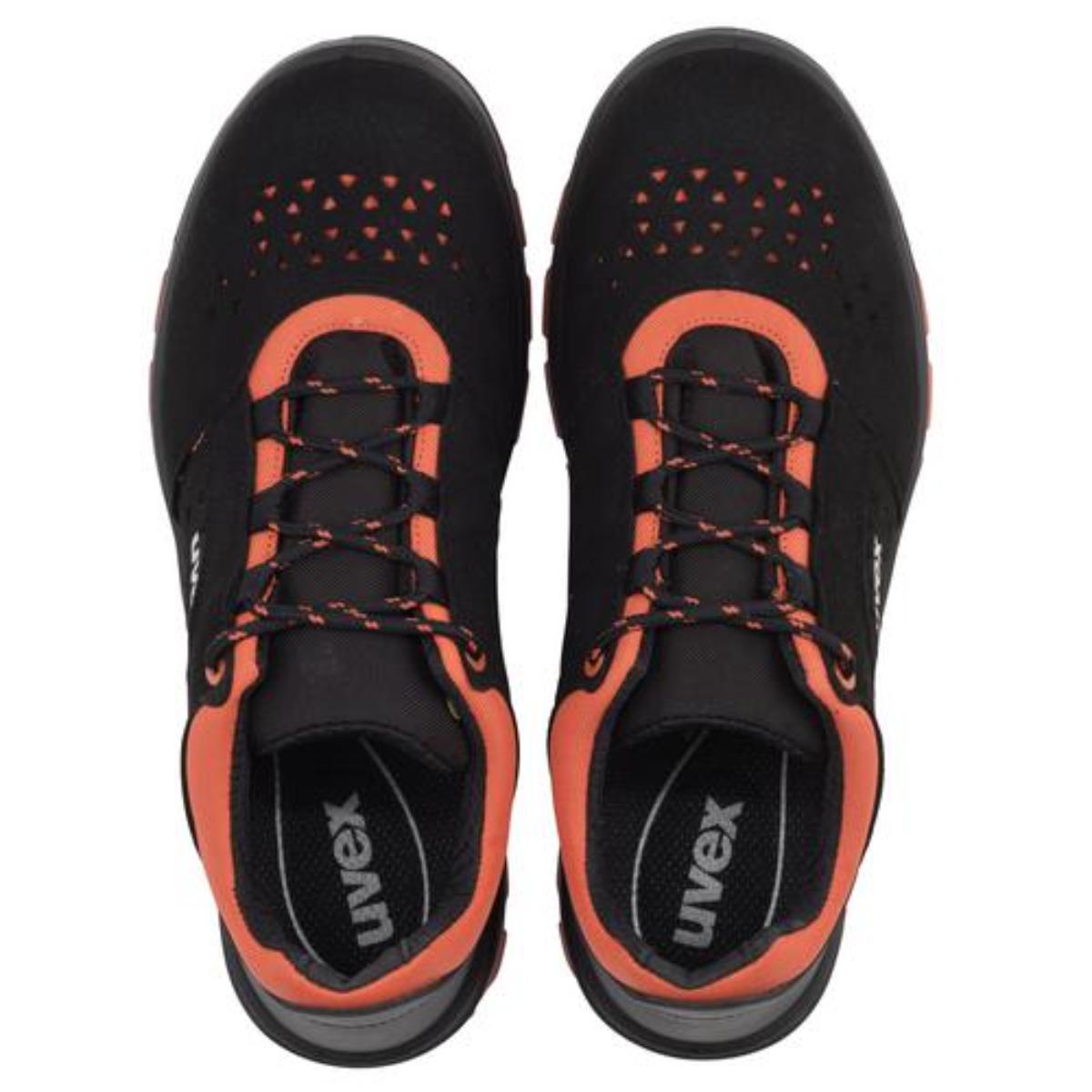 uvex 2 xenova Sicherheitsschuh Halbschuhe S1, schwarz/rot