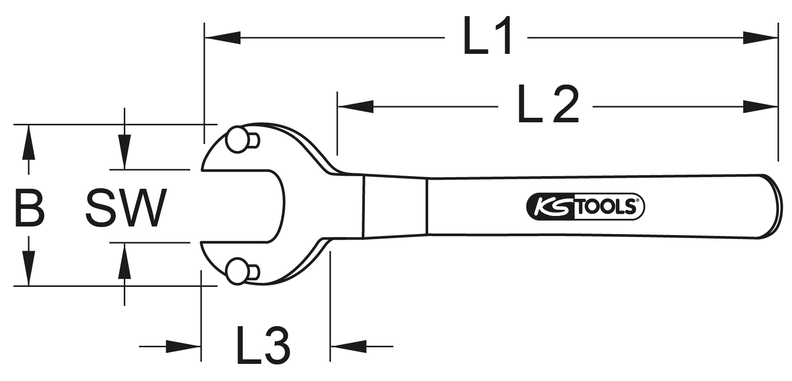 KS Tools BRONZEplus Schlüssel für Tankwagenventil Typ A