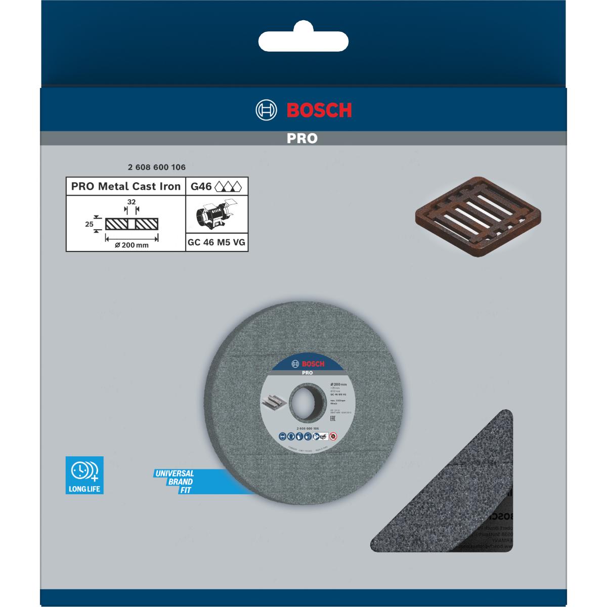 Bosch PRO Schleifscheibe für Doppelschleifmaschine