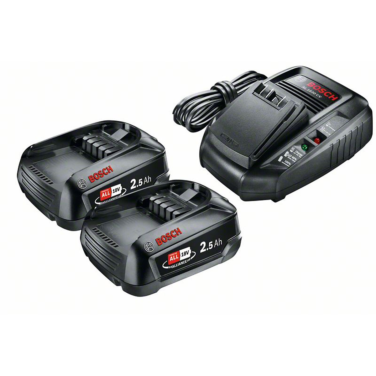 Bosch Starter-Set 18 V (2 x 2,5 Ah + AL 1830 CV)