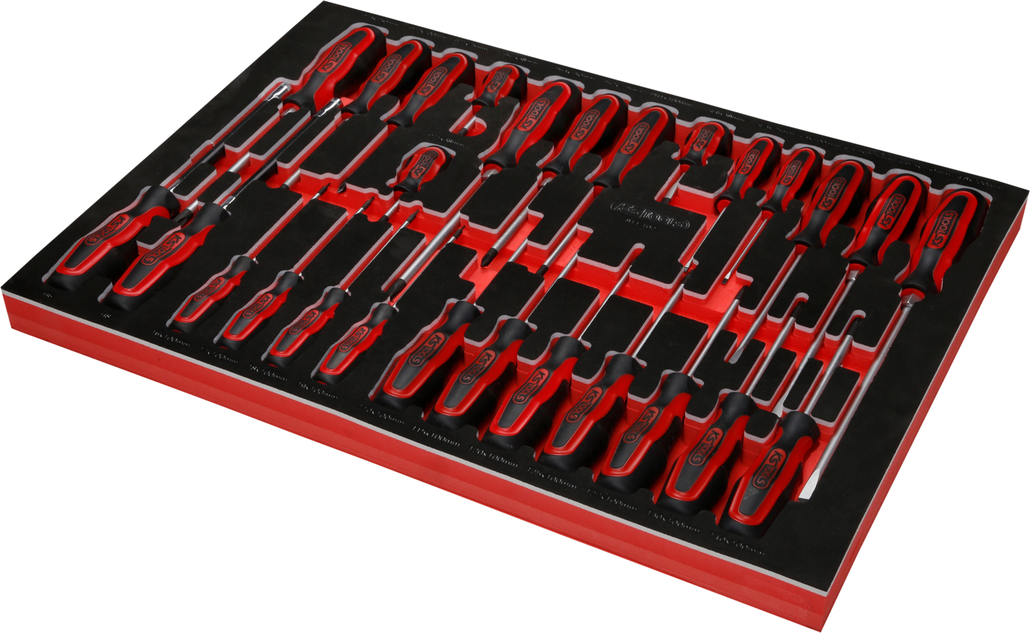KS Tools Schraubendreher-Satz in Schaumstoffeinlage, 27-tlg