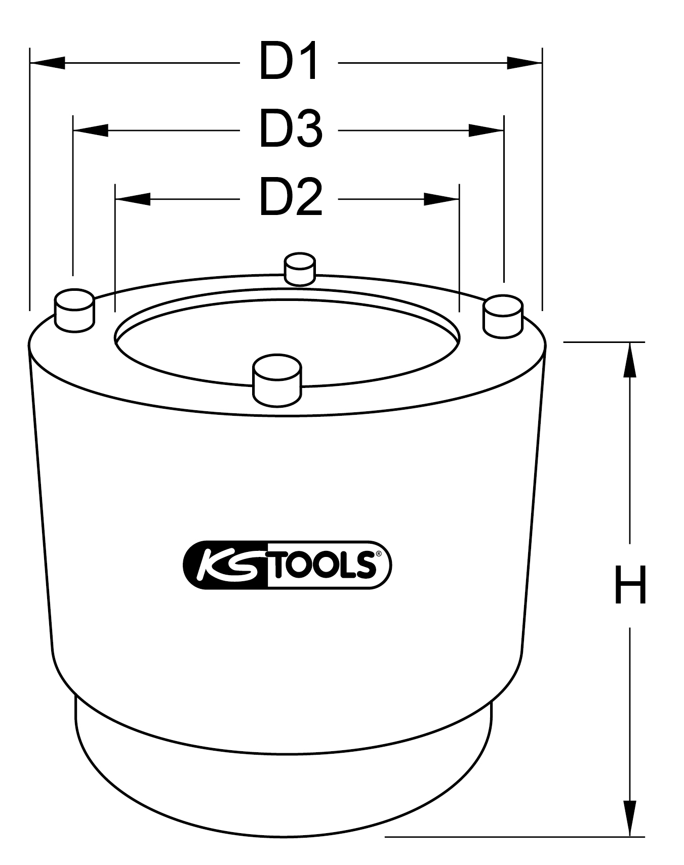 KS Tools 1-2“ Steckschlüssel für Öldichtringe an Lenkgetrieben
