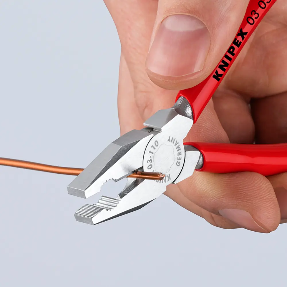 KNIPEX Mini-Kombizange mit Kunststoff überzogen verchromt 110 mm