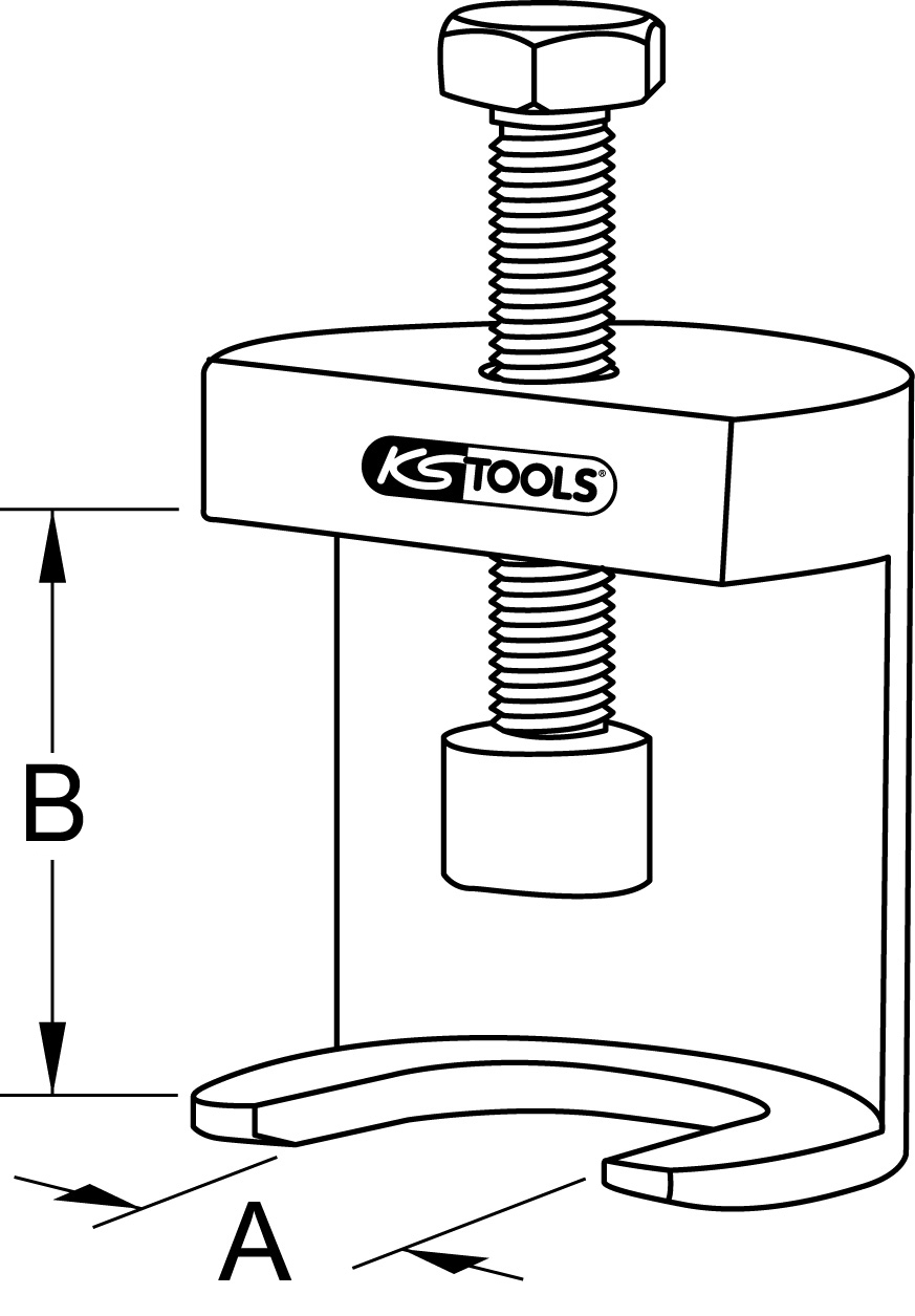 KS Tools Universal Scheibenwischarm-Abzieher mit Abziehgabel, M8x23