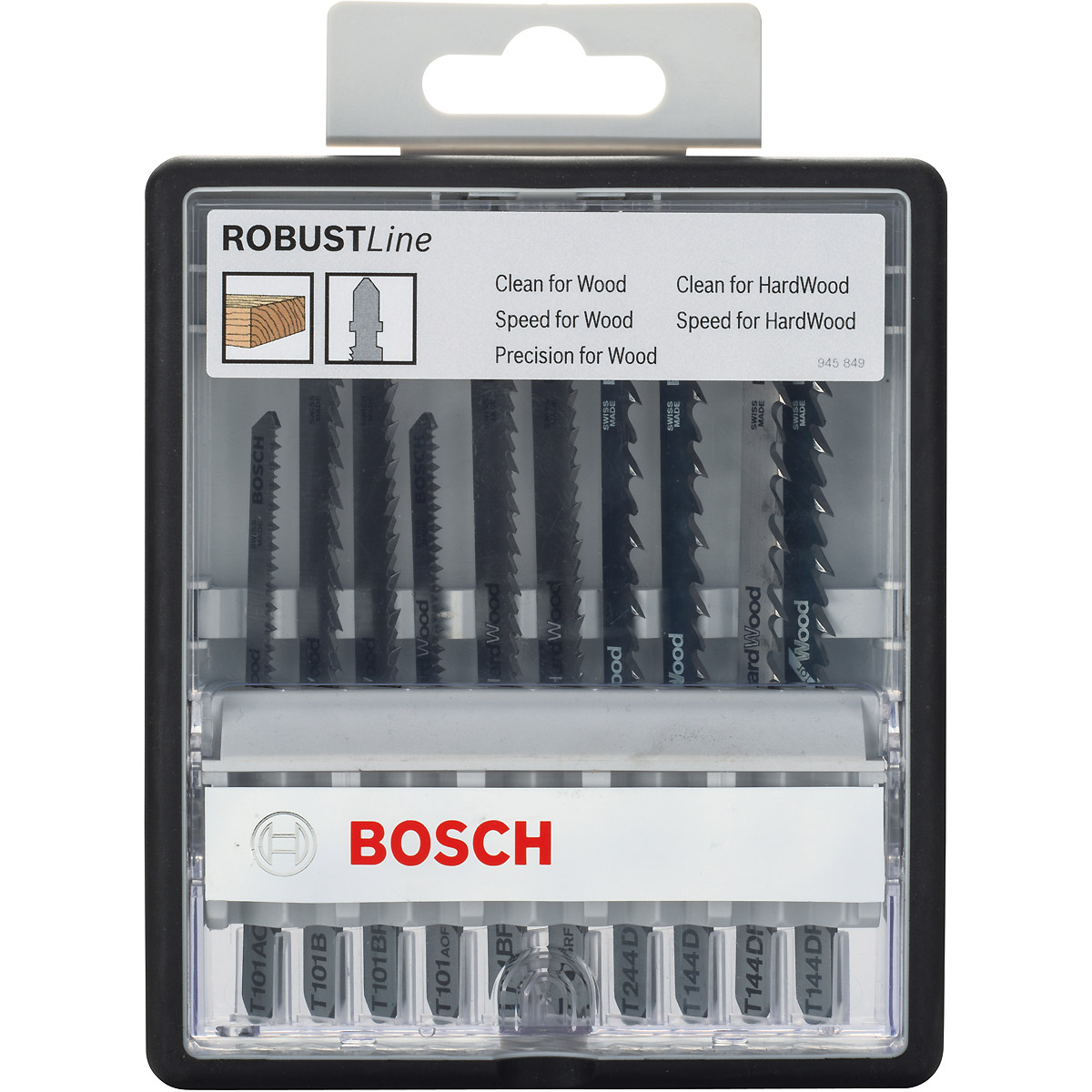 Bosch Stichsägeblatt-Set Robust Line Wood Expert, T-Schaft, 10-teilig