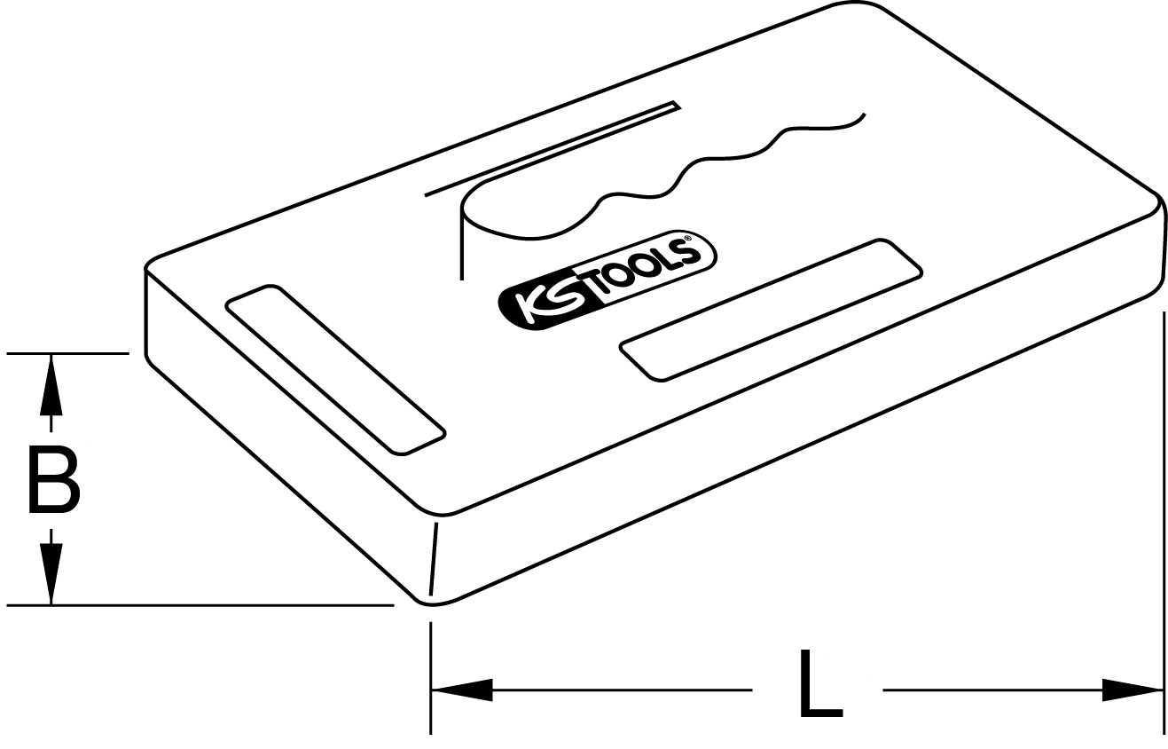 KS Tools Reibebrett, Hartkunststoff, 150x270mm