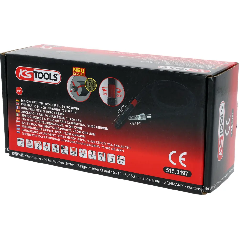 KS TOOLS Druckluft-Stiftschleifer, 70.000 U/min
