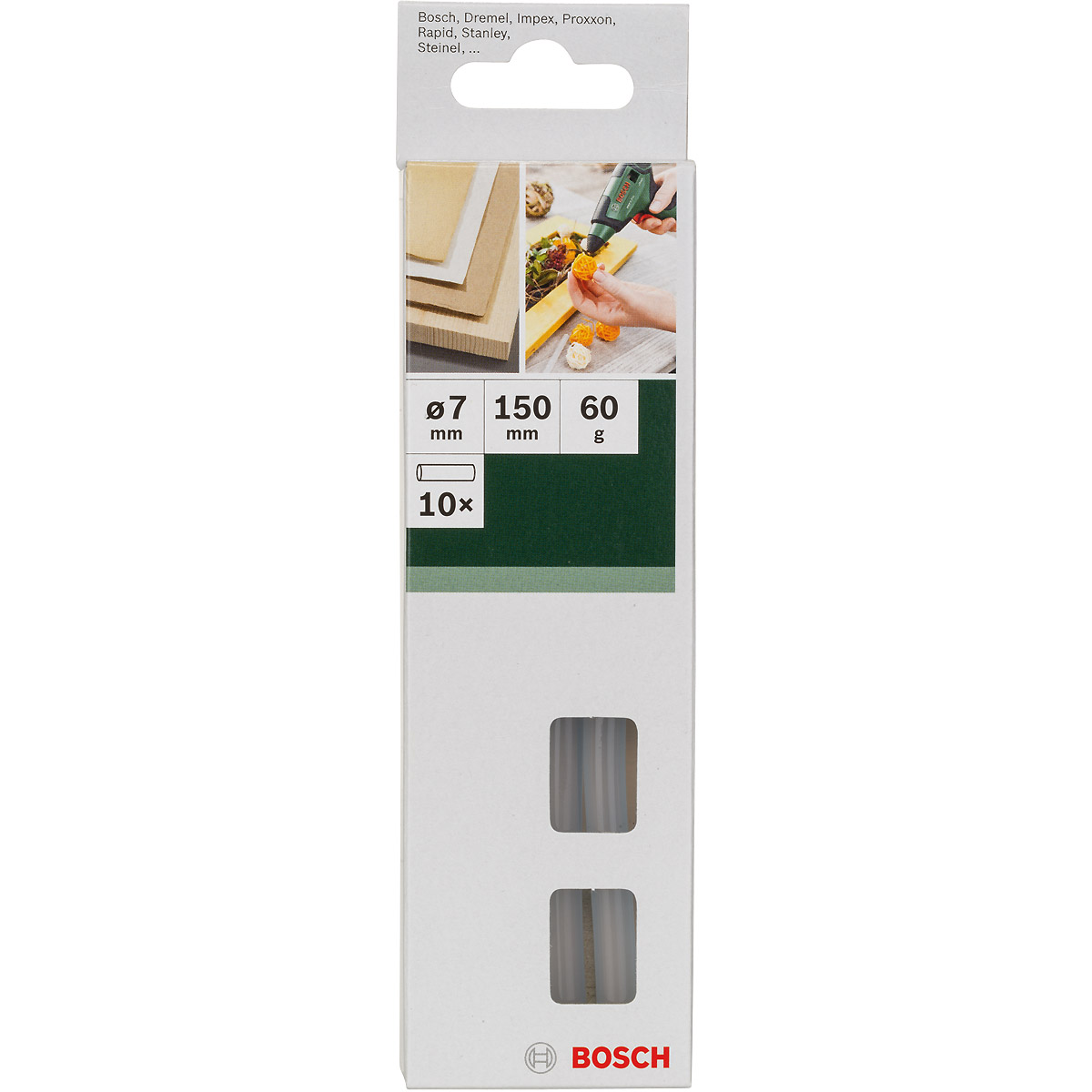 Bosch Klebestick-Set Cristal, 10-teilig, 7 x 150 mm, 60 g