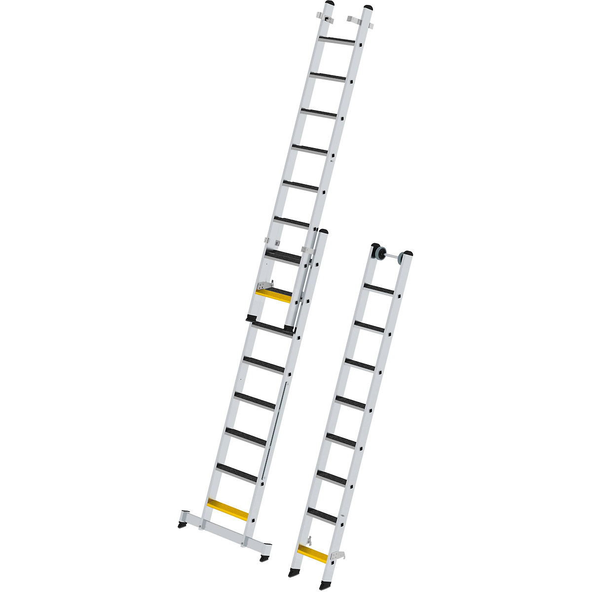Munk Stufen-Mehrzweckleiter 3-teilig mit nivello®-Traverse und clip-step R13