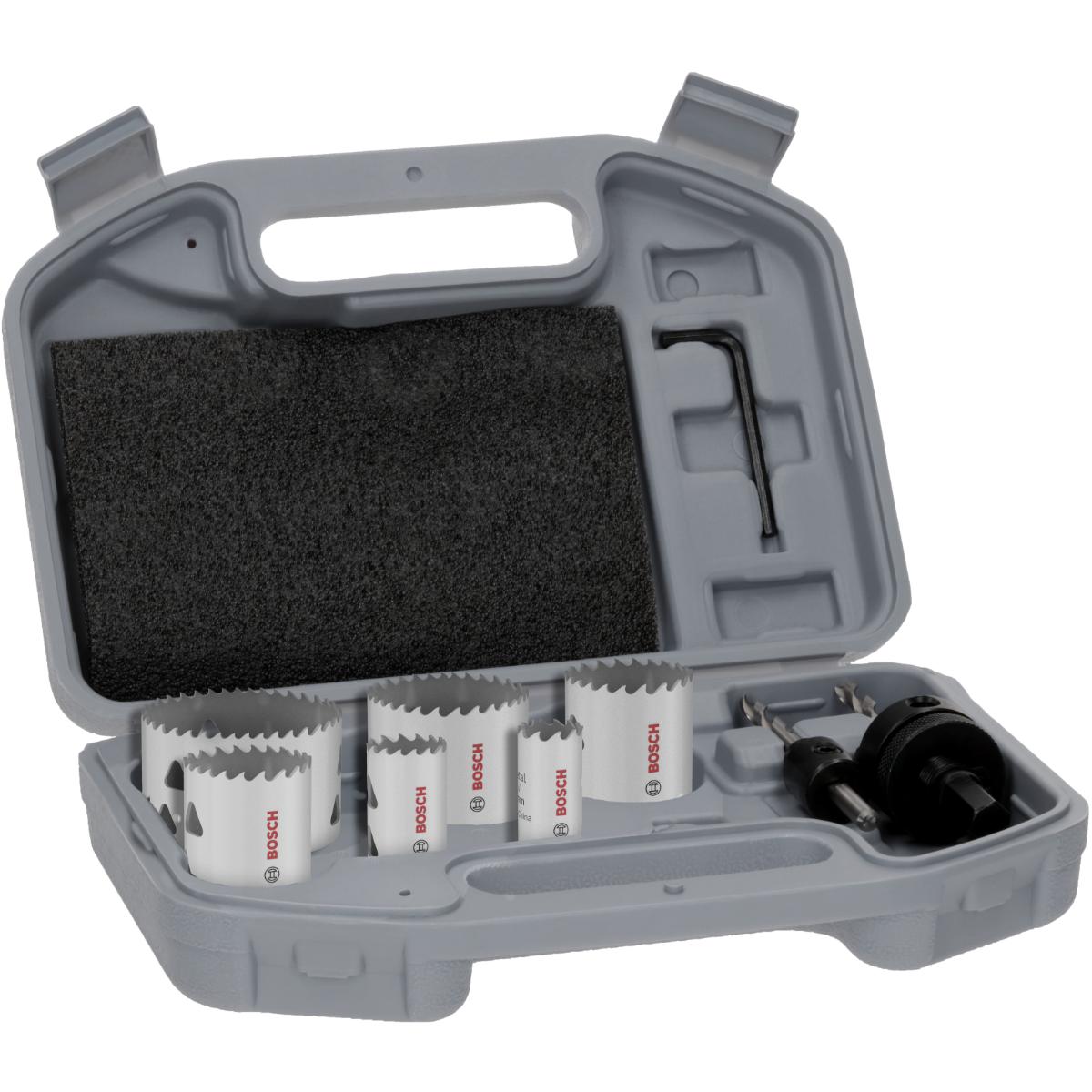 Bosch Multi Material Lochsägen mit Gewinde, 20, 25, 32, 38, 51, 64 x 40 mm, 9-teiliges Set