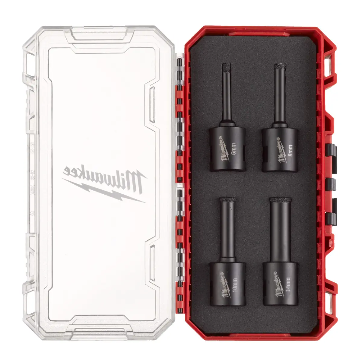 Milwaukee Diamantbohrer DIAMOND MAX M14 4-teiliges Set in PACKOUT kompatibler Kassette