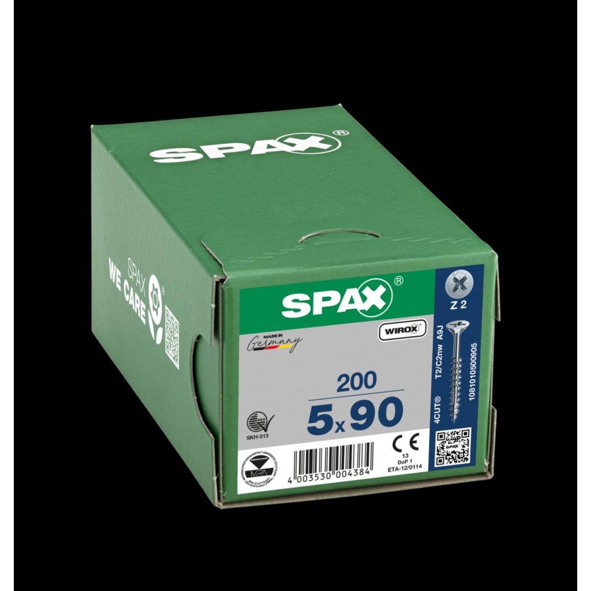 SPAX Senkmultikopf Kreuzschlitz Z2 Teilgewinde WIROX, 200 Stück