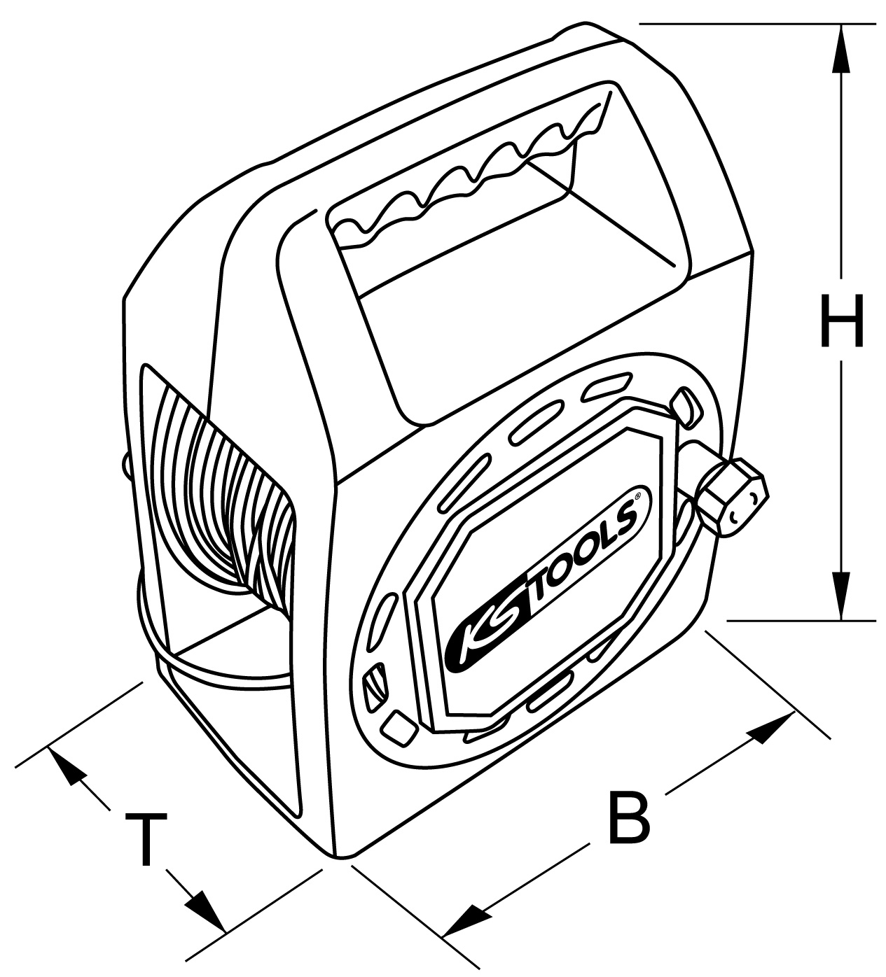 KS Tools Testronic Prüf-Kabeltrommel, 30m