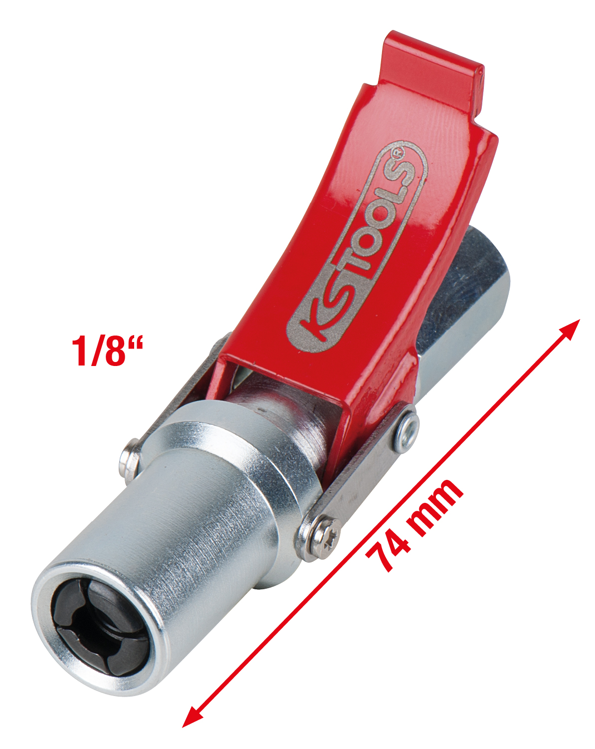 KS Tools Quick-Lock Schnellkupplung für Fettpressen, 1/8"