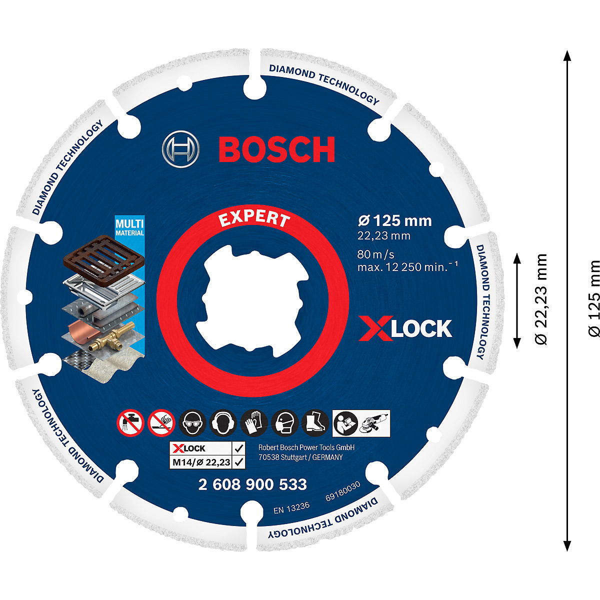Bosch EXPERT Diamanttrennscheibe X-LOCK Best for Metal