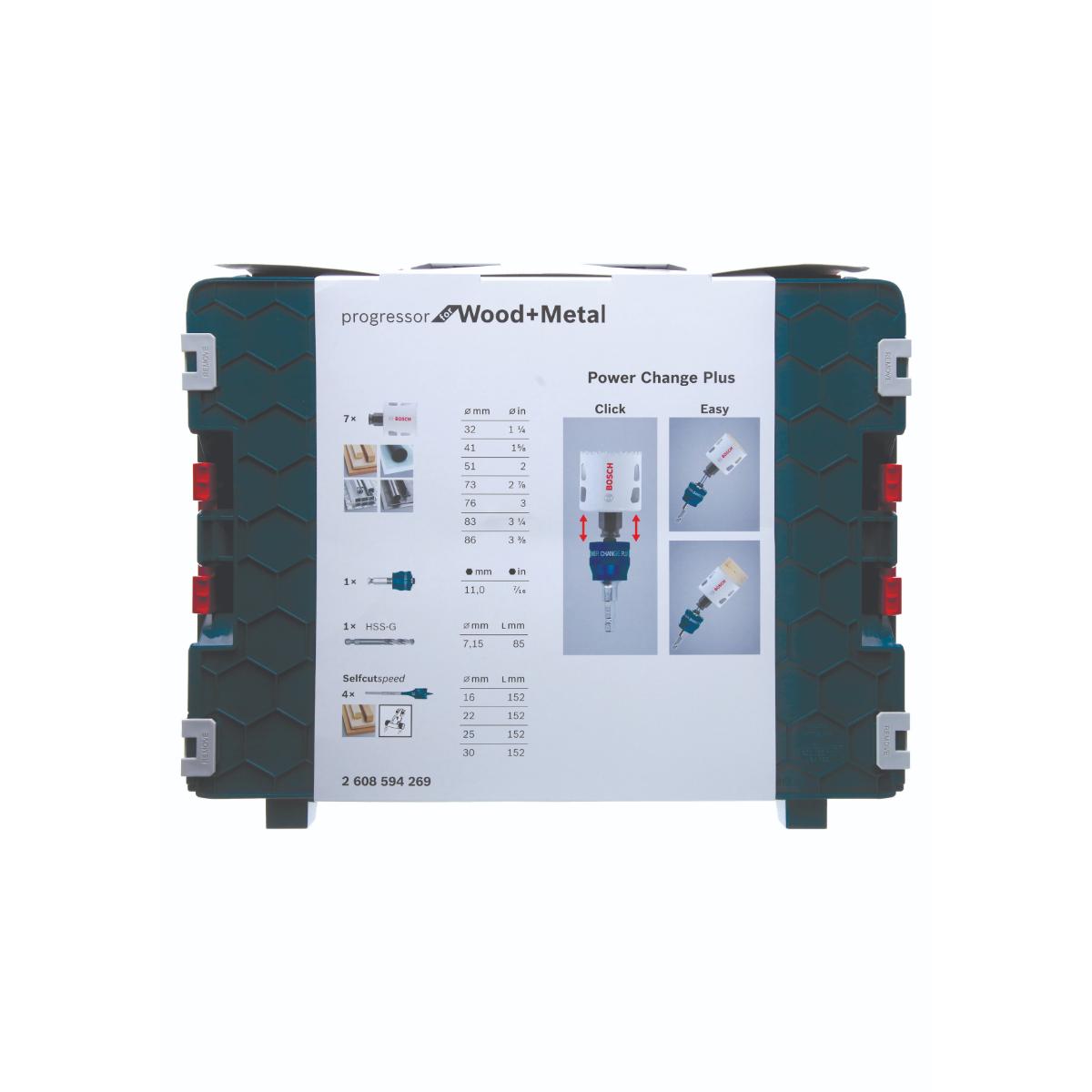 Bosch Universal Progressor Wood and Metal, 13-teiliges Set