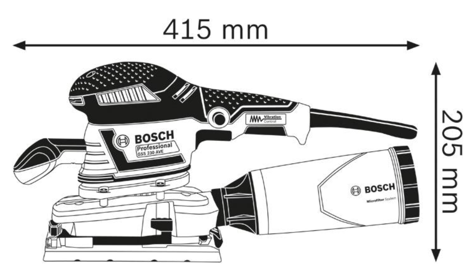 Bosch Schwingschleifer GSS 230 AVE, im Karton
