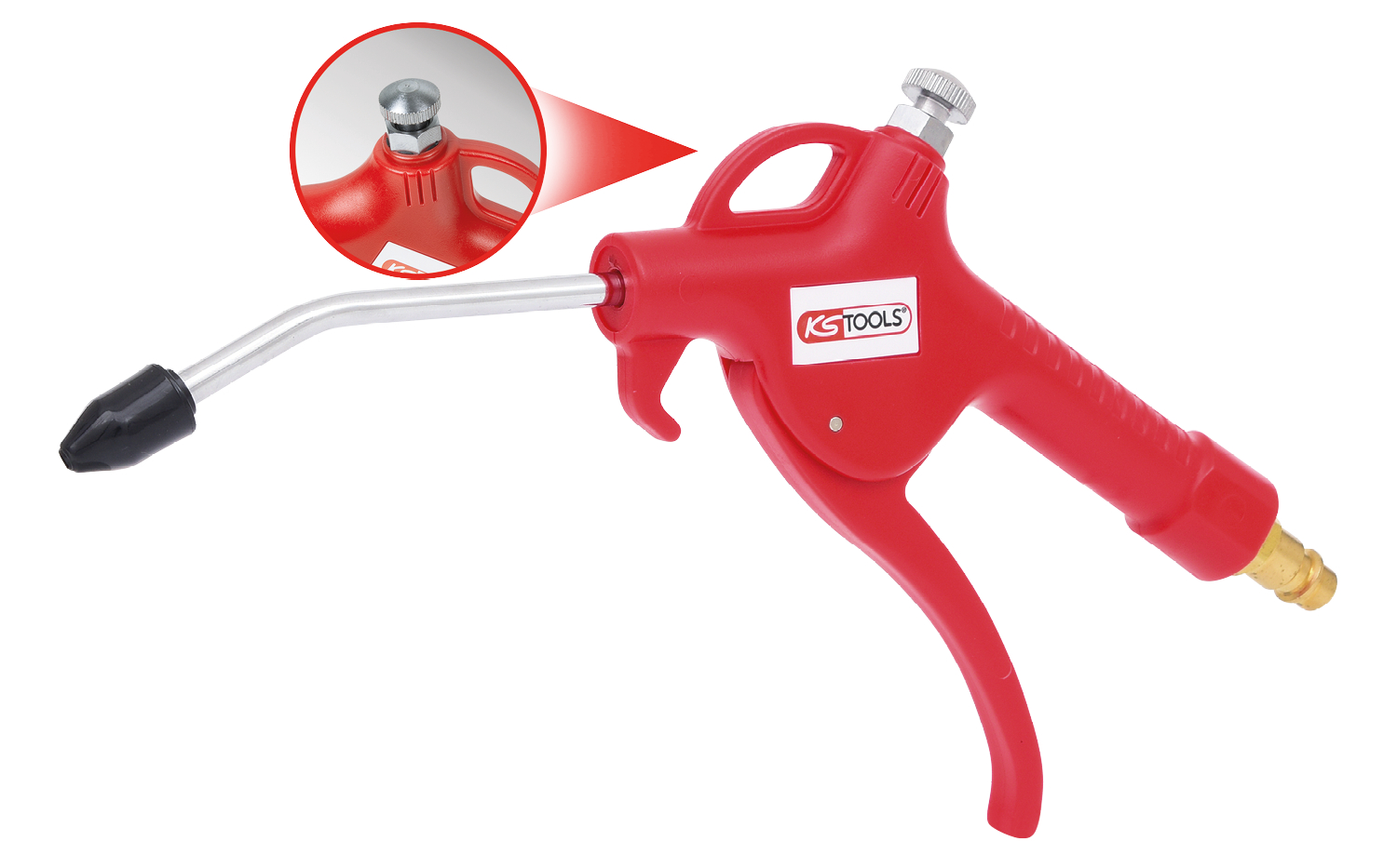 KS Tools Druckluft-Ausblaspistole mit Durchflussregulierung