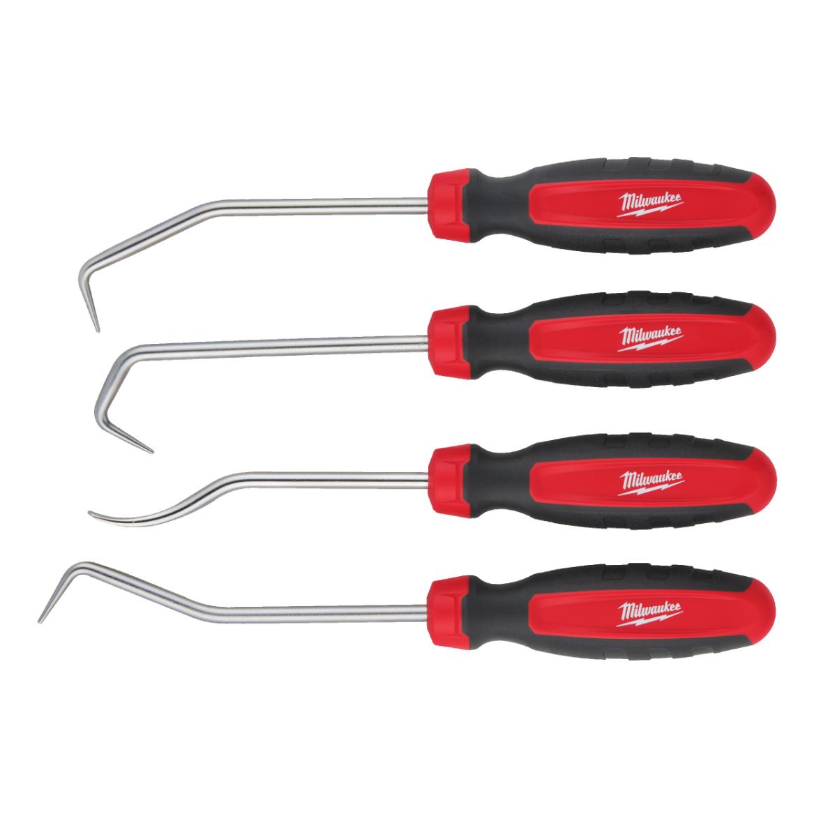 Milwaukee Heavy-Duty Montagehaken Set 4-teilig: flach, gebogen, 90°, 45°