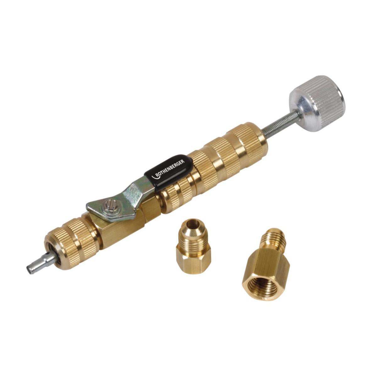 ROTHENBERGER Schrader - Ventilwerkzeug+1/4 Zoll + 5/16 Zoll Adapter