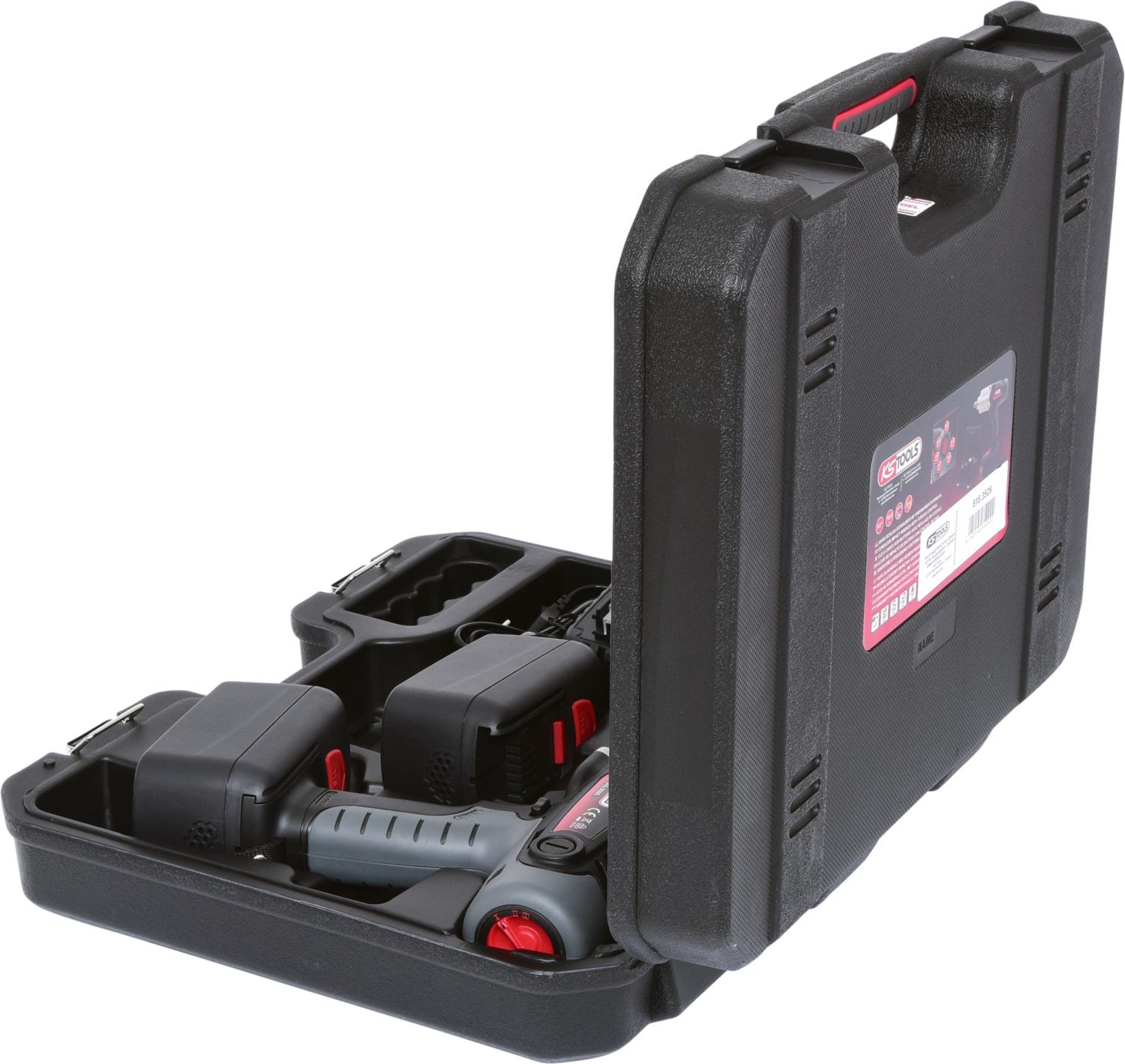 KS Tools 1/2" Akku-Schlag-Schrauber Drehmomentvorwahl,1.800 U-min,mit 1 Akku+1 Ladegerät