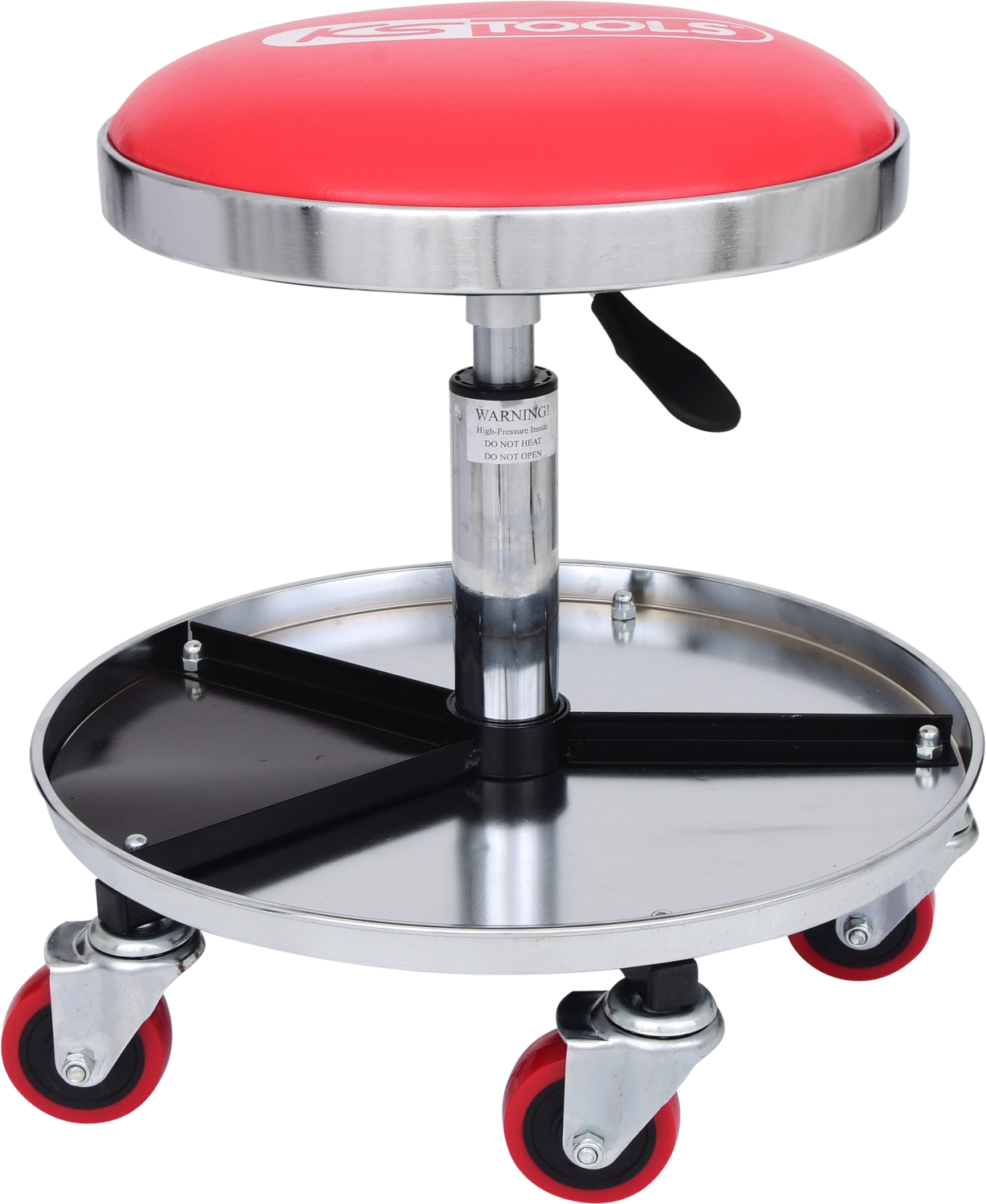 KS Tools Fahrbarer und höhenverstellbarer Hocker, belastbar bis 135kg