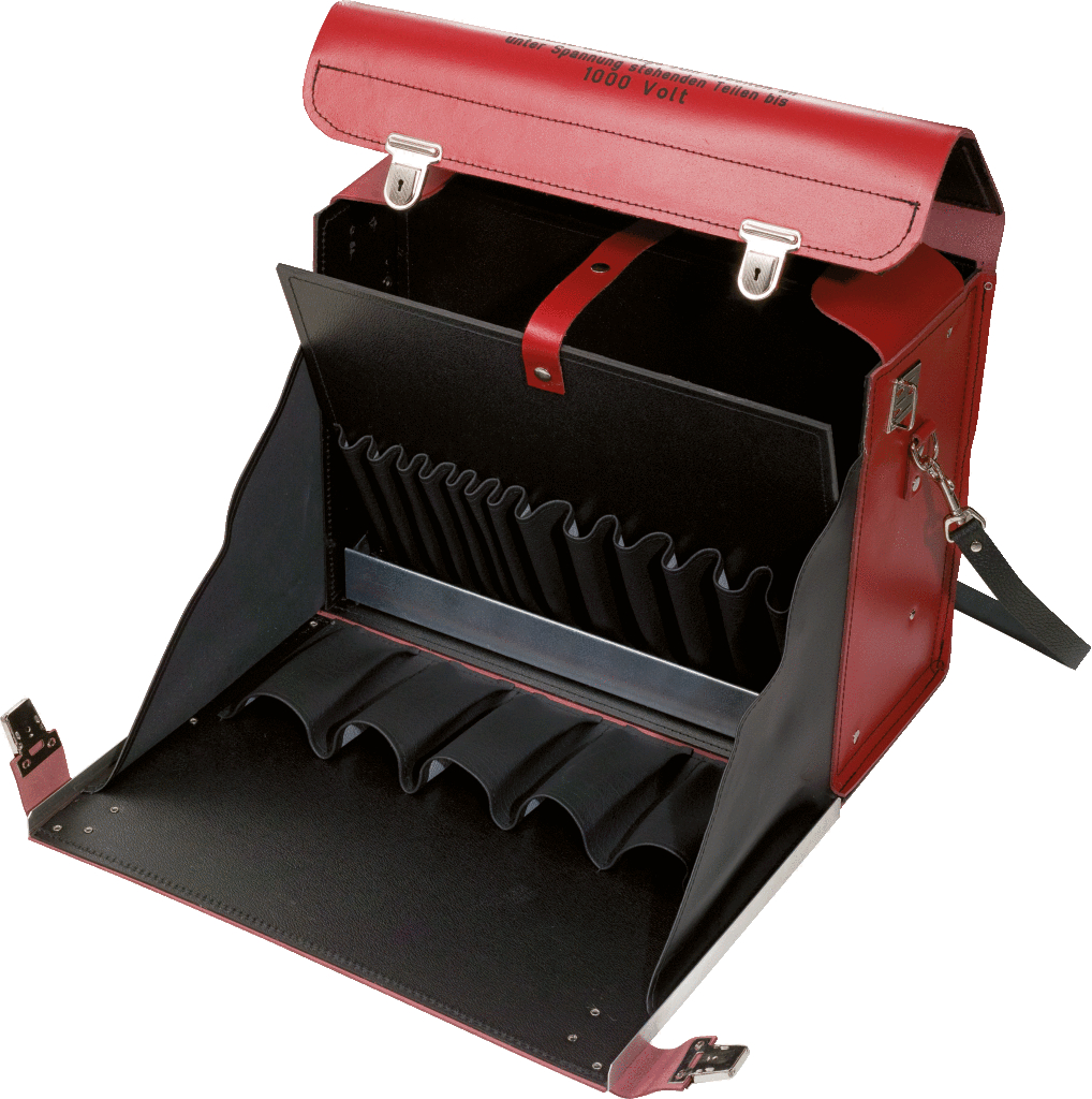 KS Tools Werkzeugkoffer, leer, Leder