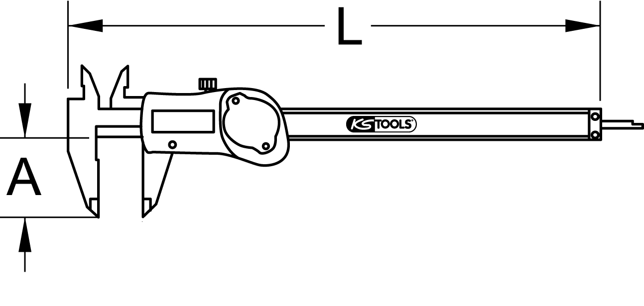 KS Tools IP67 Digital-Messschieber 0-150mm, 240mm
