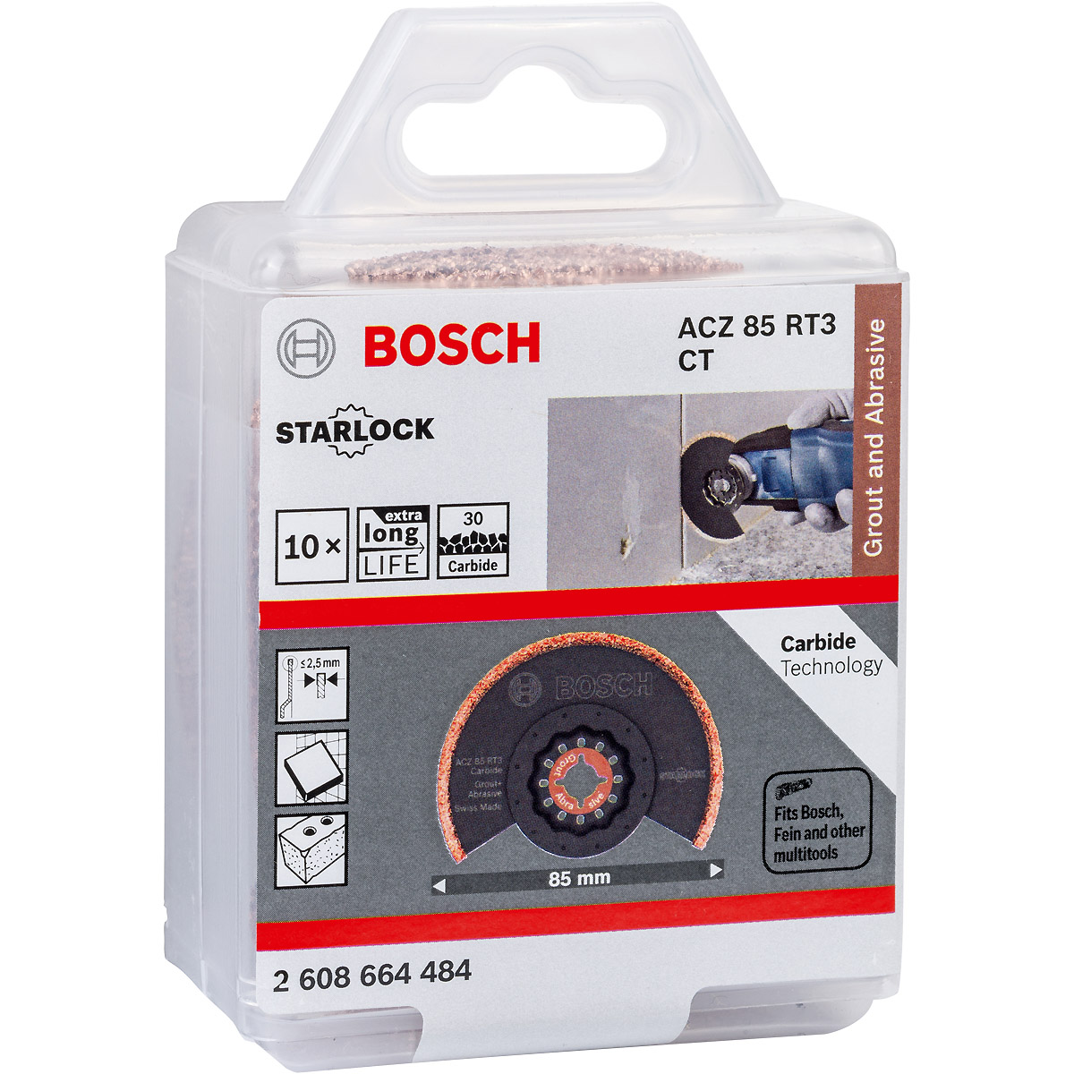 Bosch Carbide-RIFF Segmentsägeblatt ACZ 85 RT3, 85 mm