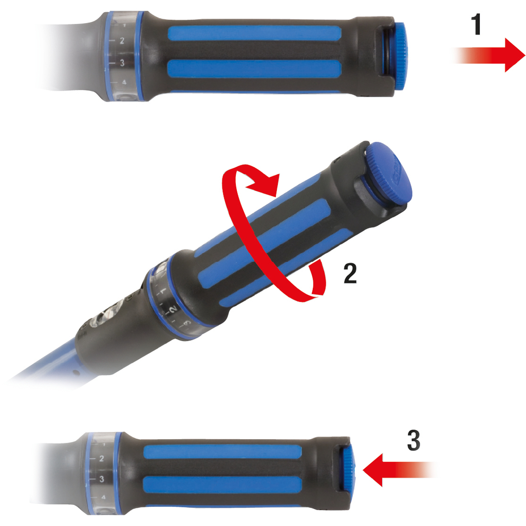 Brilliant Tools 1/2" Drehmomentschlüssel mit Drehknopf-Umsteck-Ratschenkopf