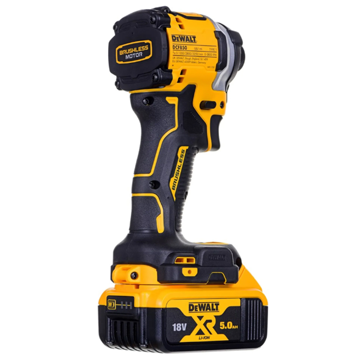 DEWALT Akku-Schlagschrauber DCF850P2T inkl. 2 x 5,0 Ah Akkus + DCB115 + TSTAK II