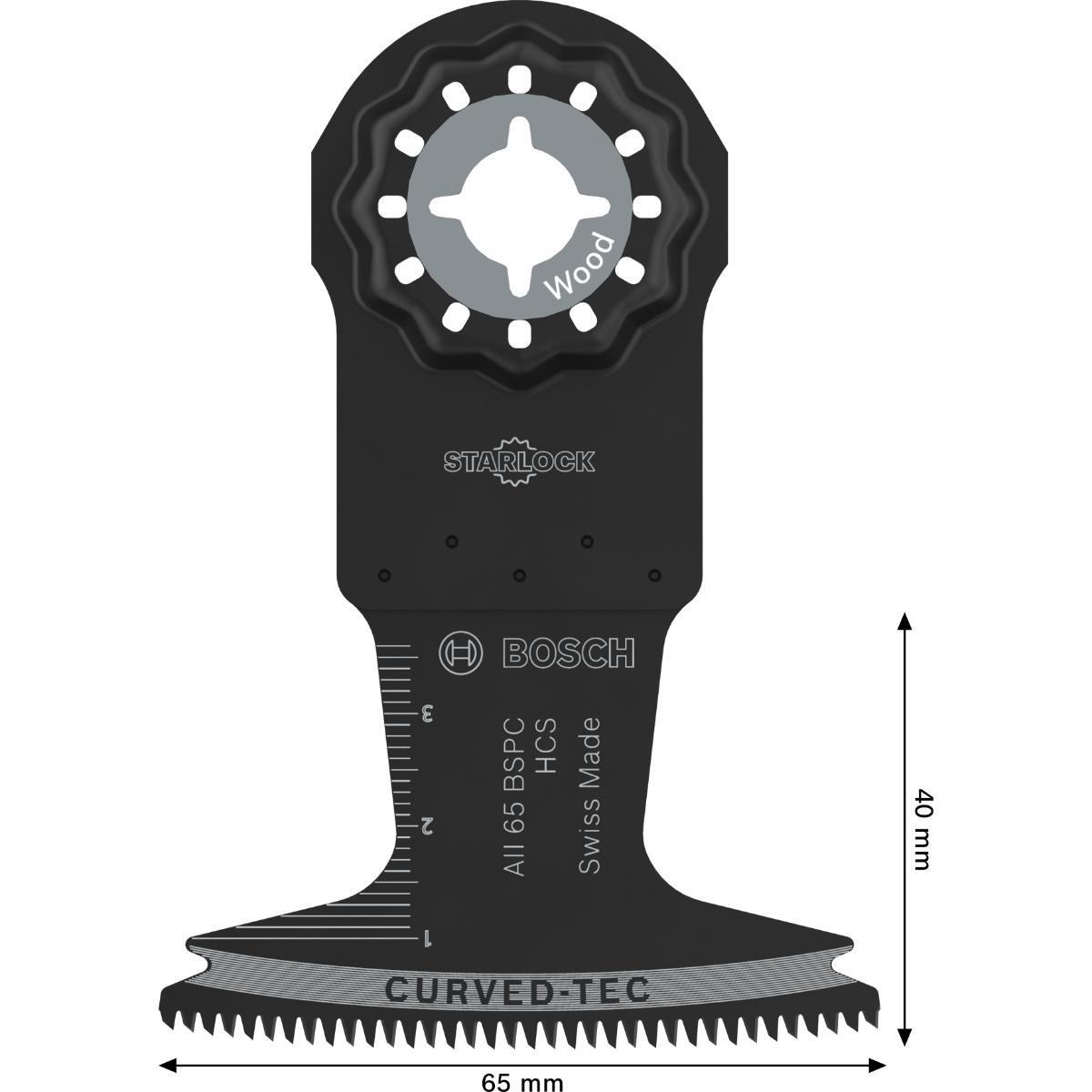 Bosch AII 65 BSPC Holz Tauchsägeblatt, Starlock, 65 x 40 mm, 10-Stück