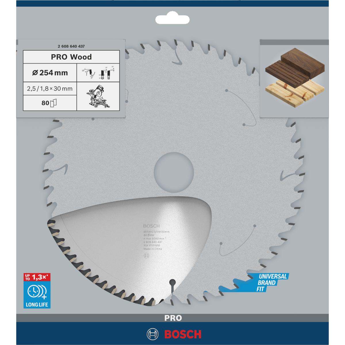 Bosch PRO Kreissägeblatt Optiline Wood für Kapp- und Gehrungssäge ø 254 mm
