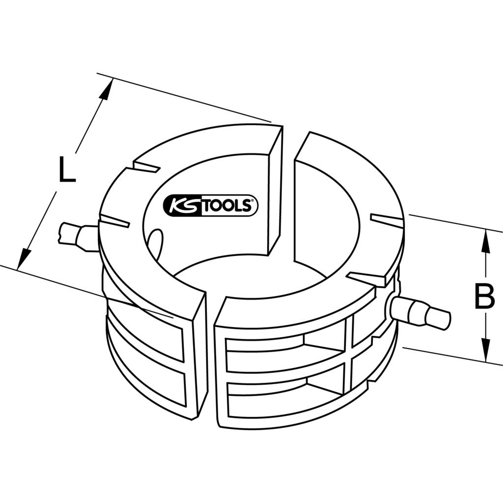 KS Tools Reduzier-Spannbacken-Satz, 2-tlg, Ø 40mm