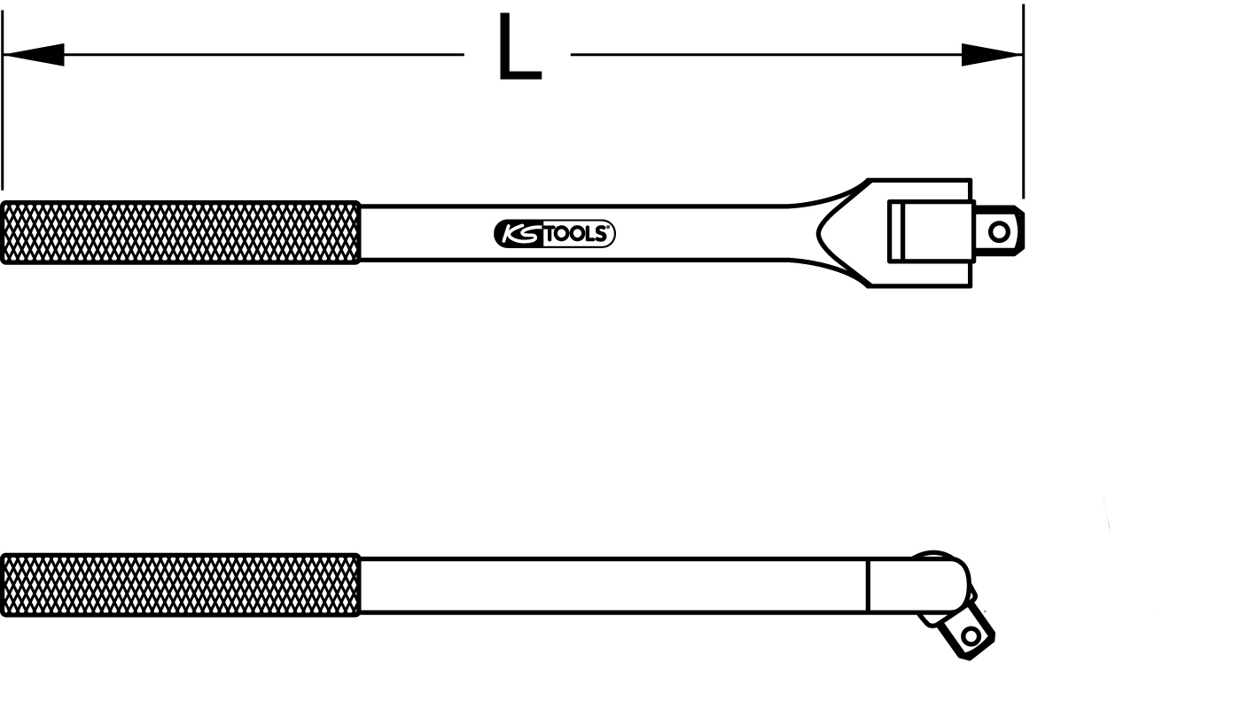 KS Tools BRONZEplus Gelenkgriff 1" 380 mm