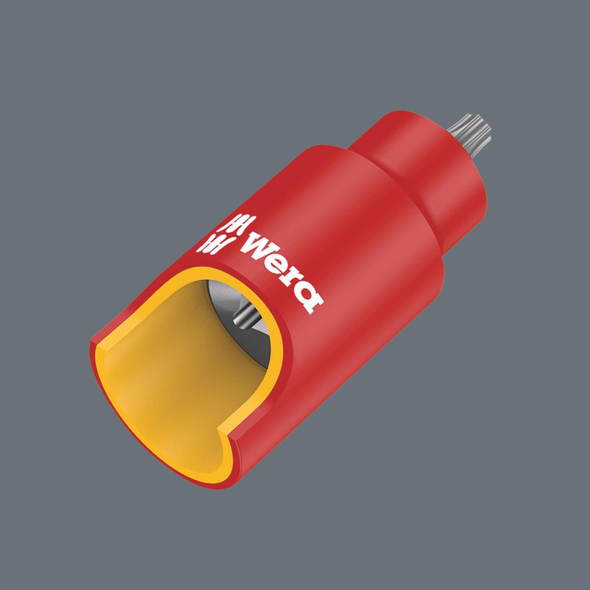 Wera 8767 A VDE HF TORX® Zyklop Bitnuss, isoliert, mit 1/4 zoll-Antrieb, mit Haltefunktion, TX 20 x 36 mm
