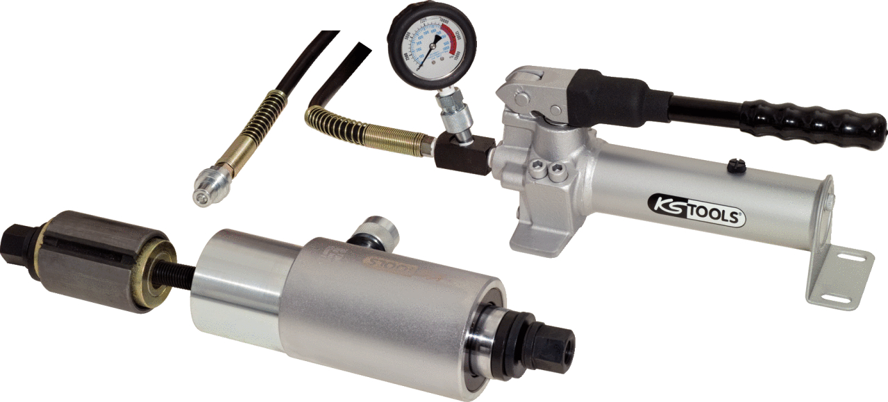 KS Tools Hydraulik-Zug- und Druckeinheit, 4-tlg