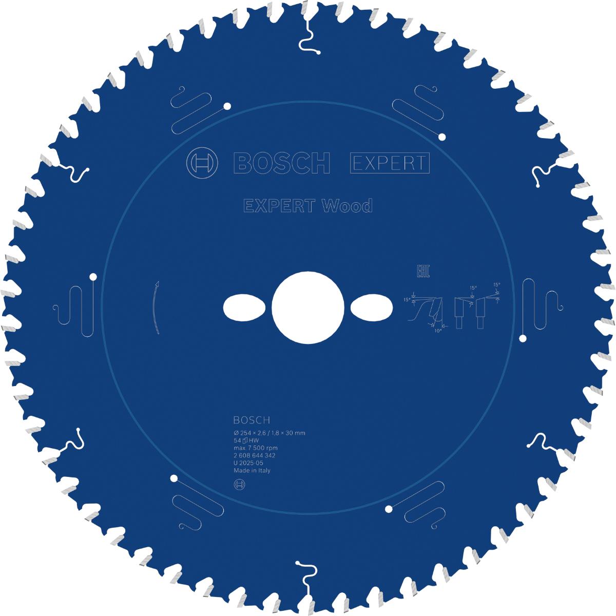 Bosch Kreissägeblatt Expert for Wood ø 254 mm