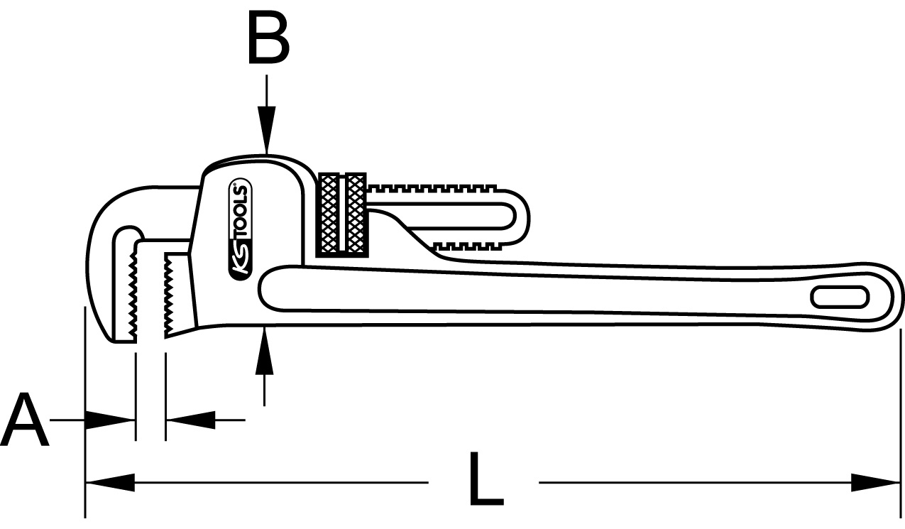 KS Tools BRONZEplus Verstellbarer Schraubenschlüssel