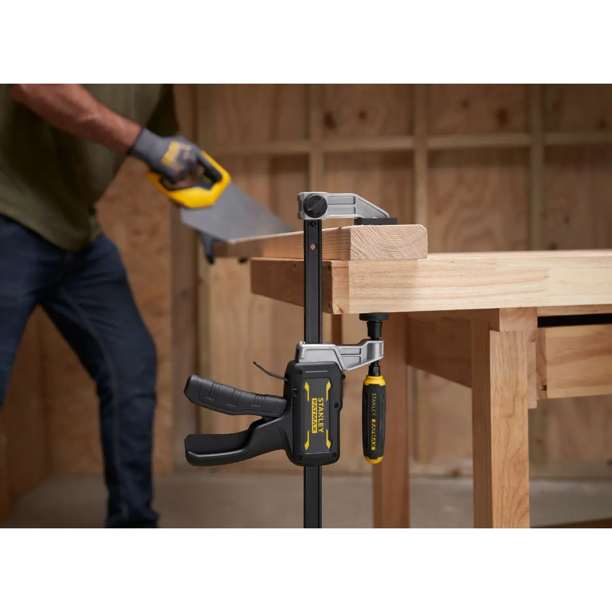 STANLEY FATMAX Einhandzwinge mit Schraubgriff Hybrid 450mm