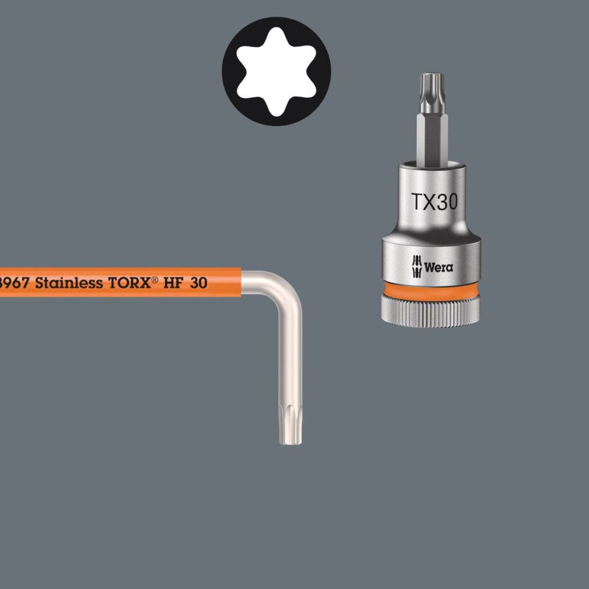 Wera 3967 SXL HF TORX Winkelschlüssel Multicolour mit Haltefunktion, lang, Edelstahl