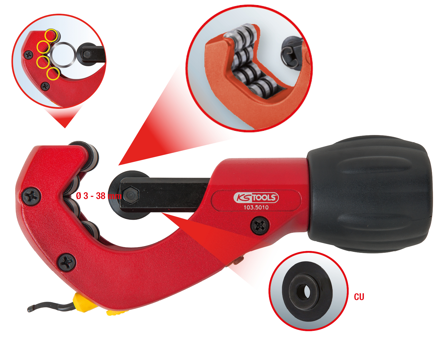 KS Tools Teleskop-Rohrabschneider