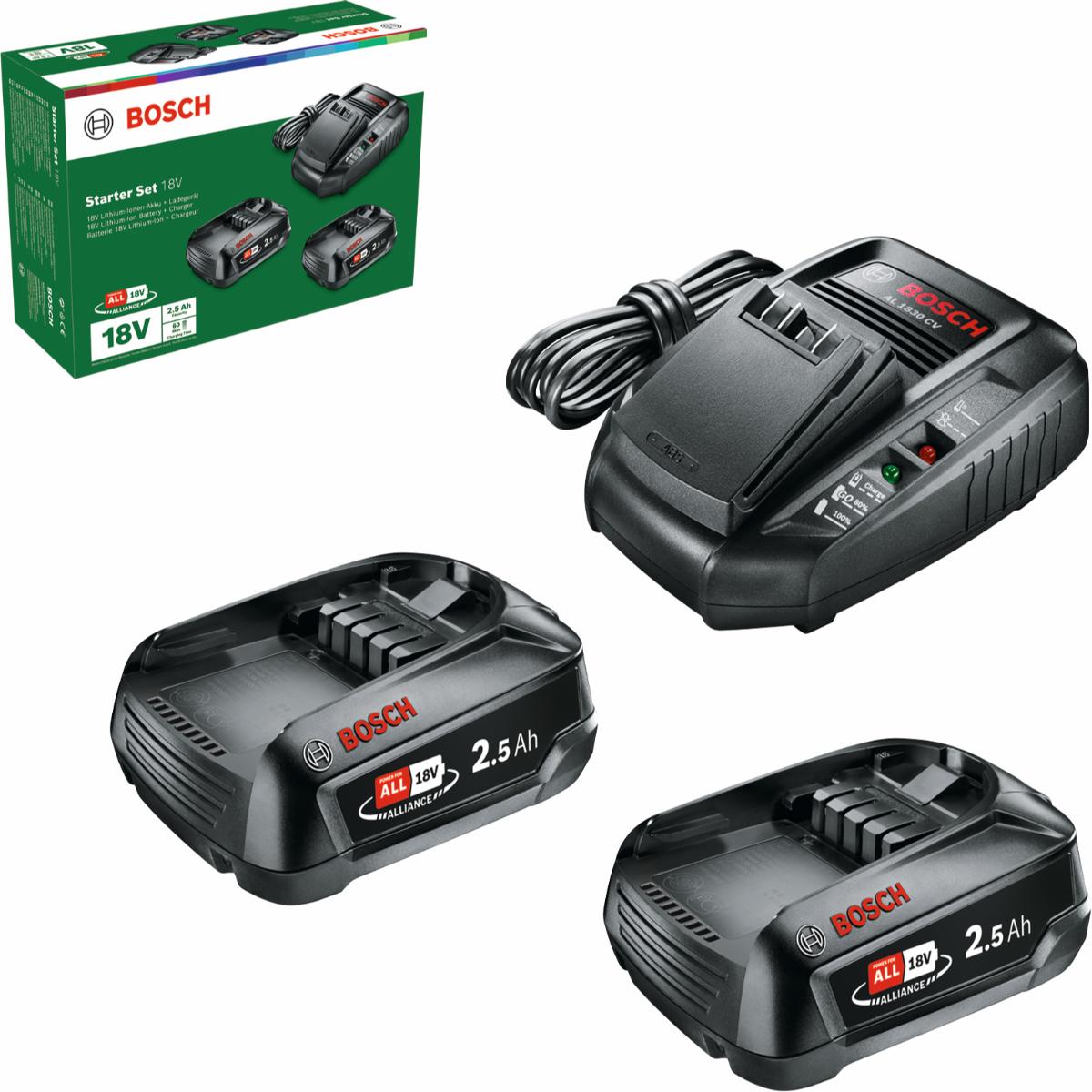 Bosch Starter-Set 18 V (2 x 2,5 Ah + AL 1830 CV)