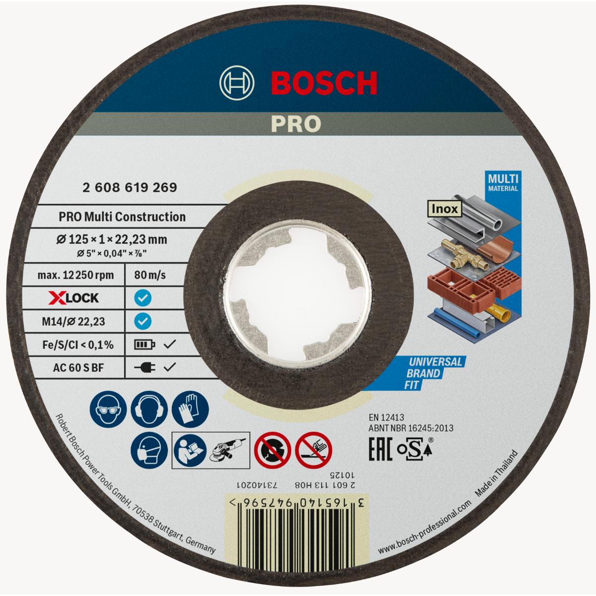 Bosch PRO Trennscheibe X-LOCK gerade Multi Material ACS 60 V BF