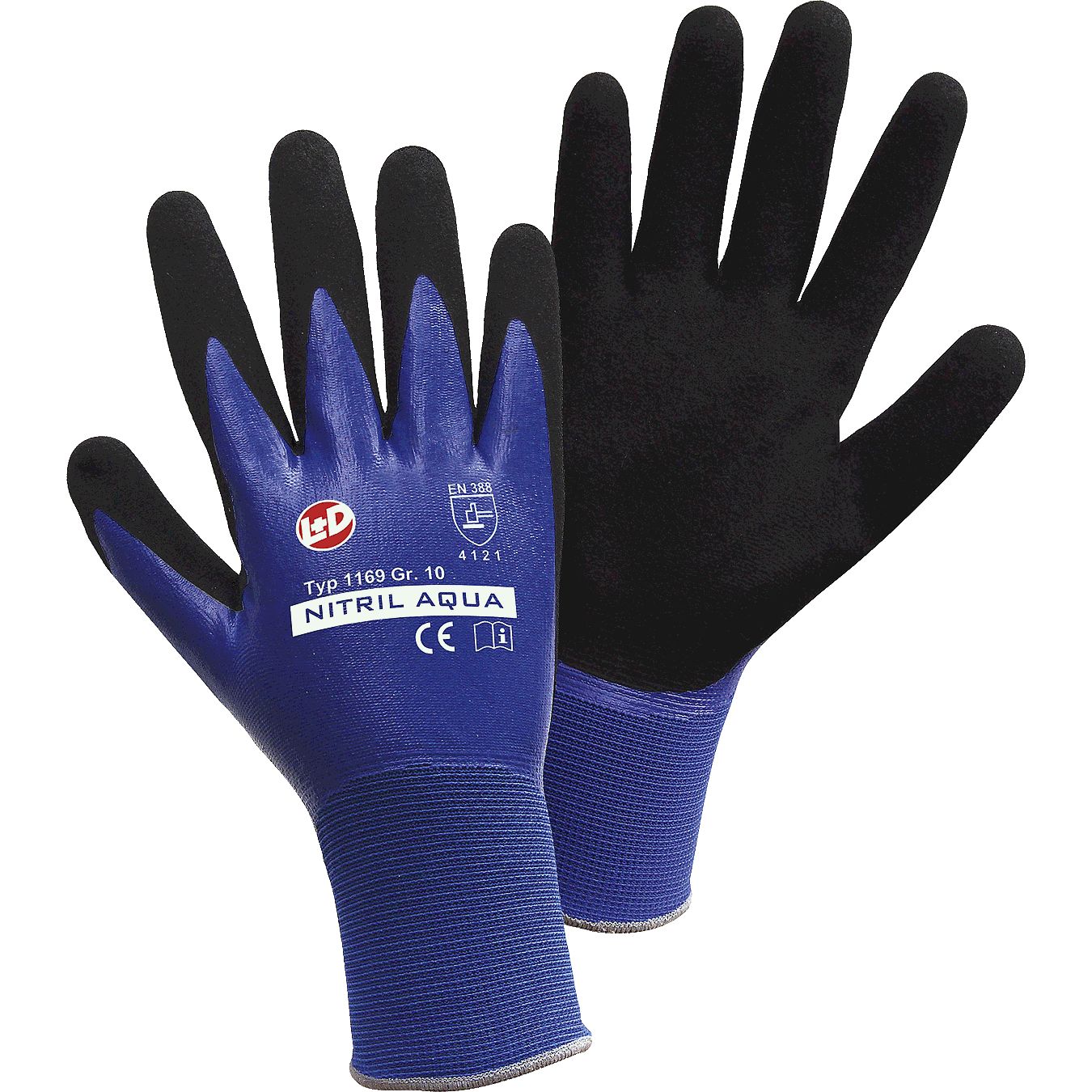 Arbeitshandschuhe Nitril Aqua