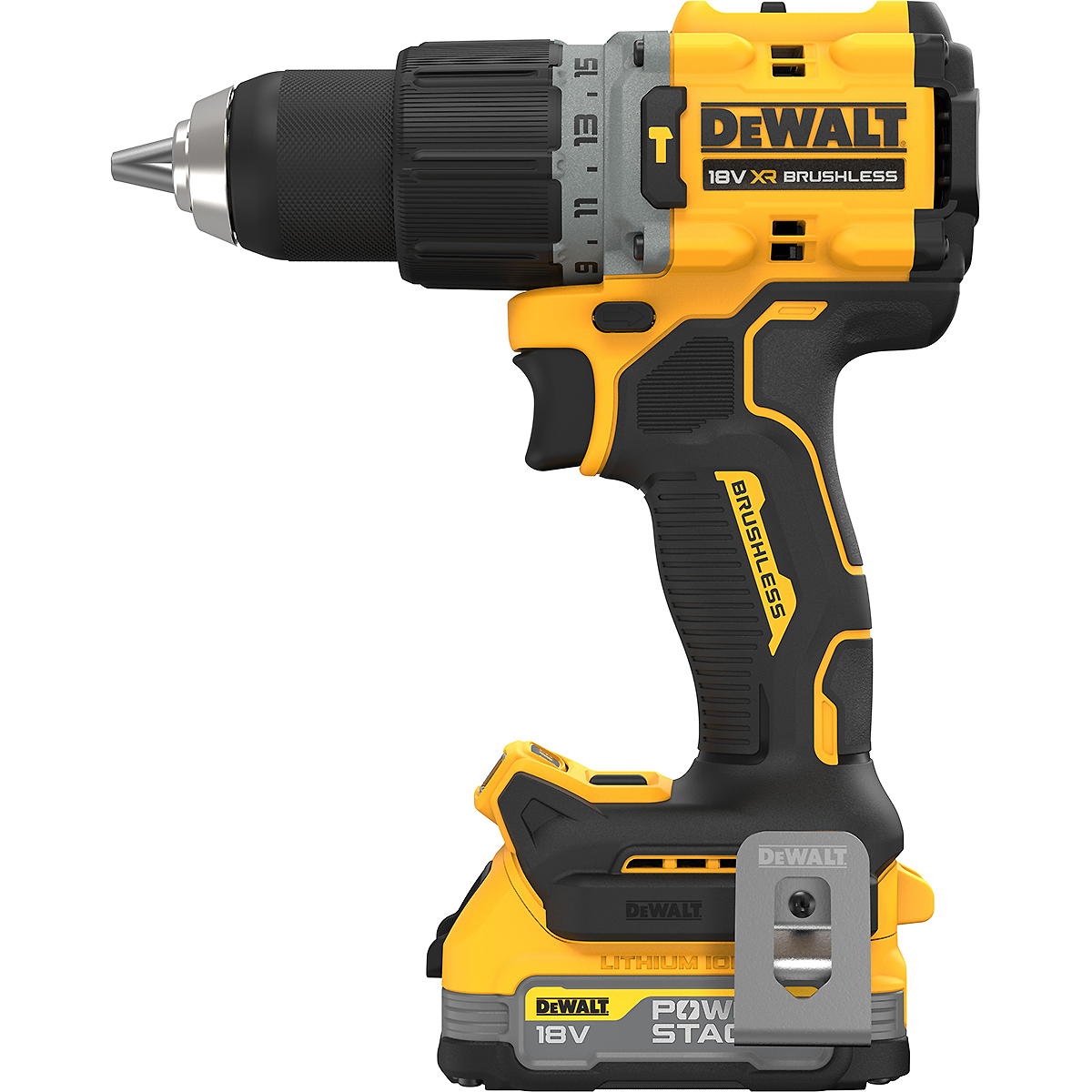 DEWALT 2-Gang-Akku-Schlagbohrschrauber XR 18V + 2 Powerstack Akku + Schnellladegerät