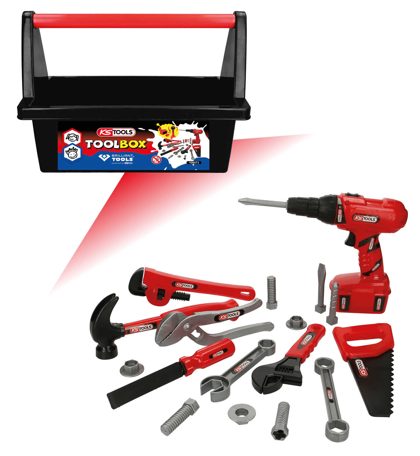KS TOOLS Werkzeug-Box für Kinder