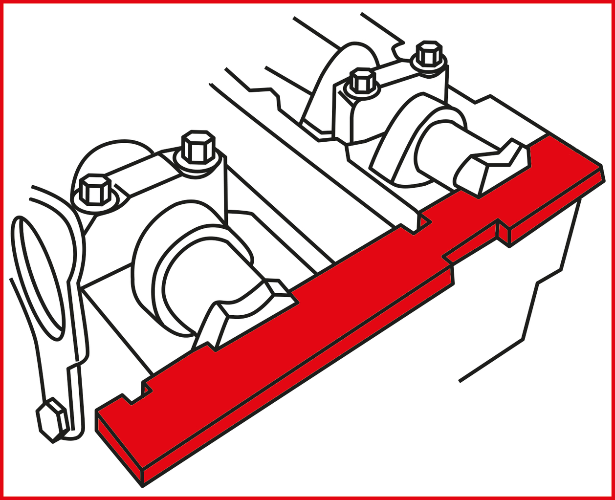 KS Tools Motoreinstell-Werkzeug-Satz für Volvo, 7-tlg